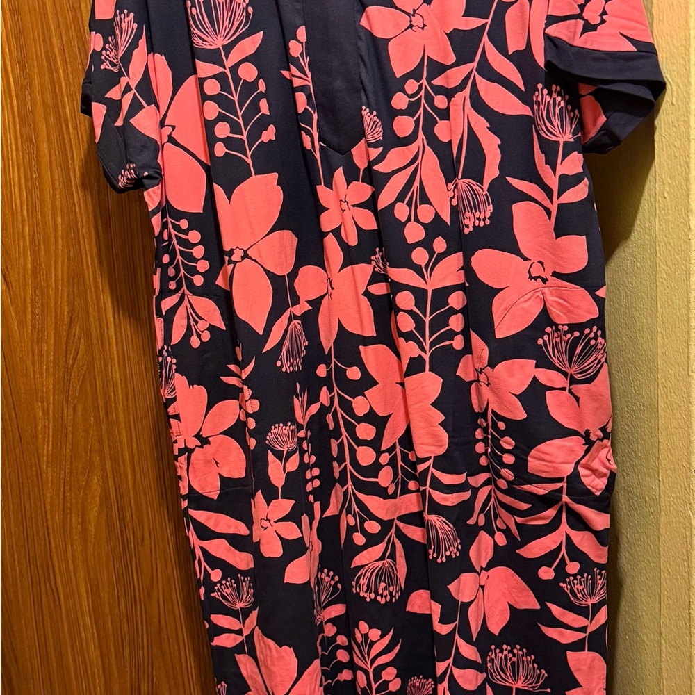 Floral Maxi Dress - Pink and Black